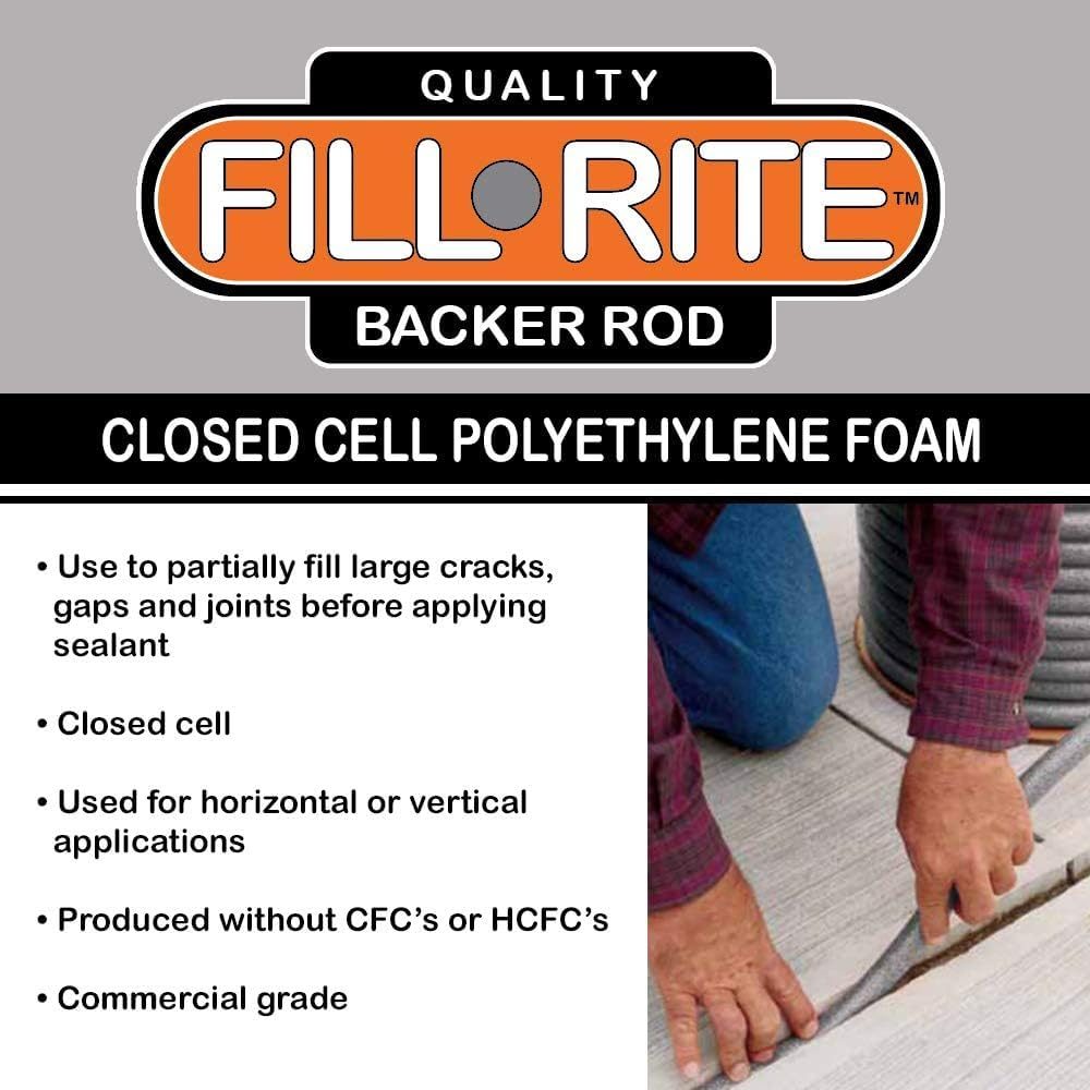 1/4" x 4000 Ft Foam Backer Rope, Grey Crack Filler (1/2 inch x 2500 ft) view 2