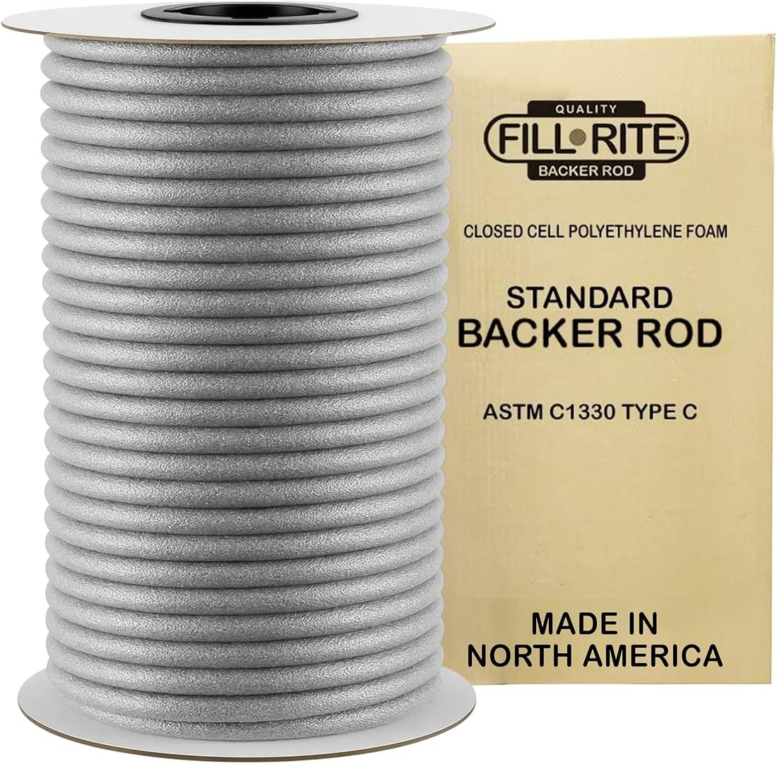 1" x 600 Ft Grey Foam Backer Rope for Caulking
