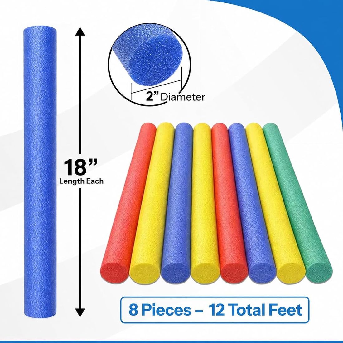 2 inch x 35 Inch Craft Foam - 8 Pack Yellow view 2