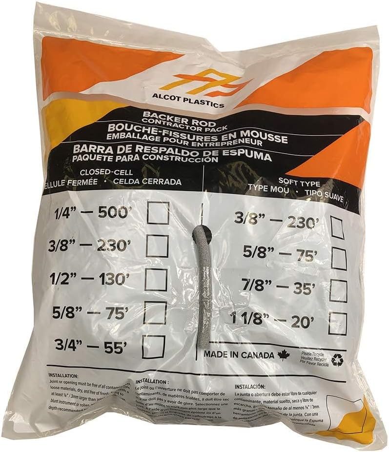 5/8 Inch x 75 Feet Soft Type Backer Rod for Gaps & Joints view 3