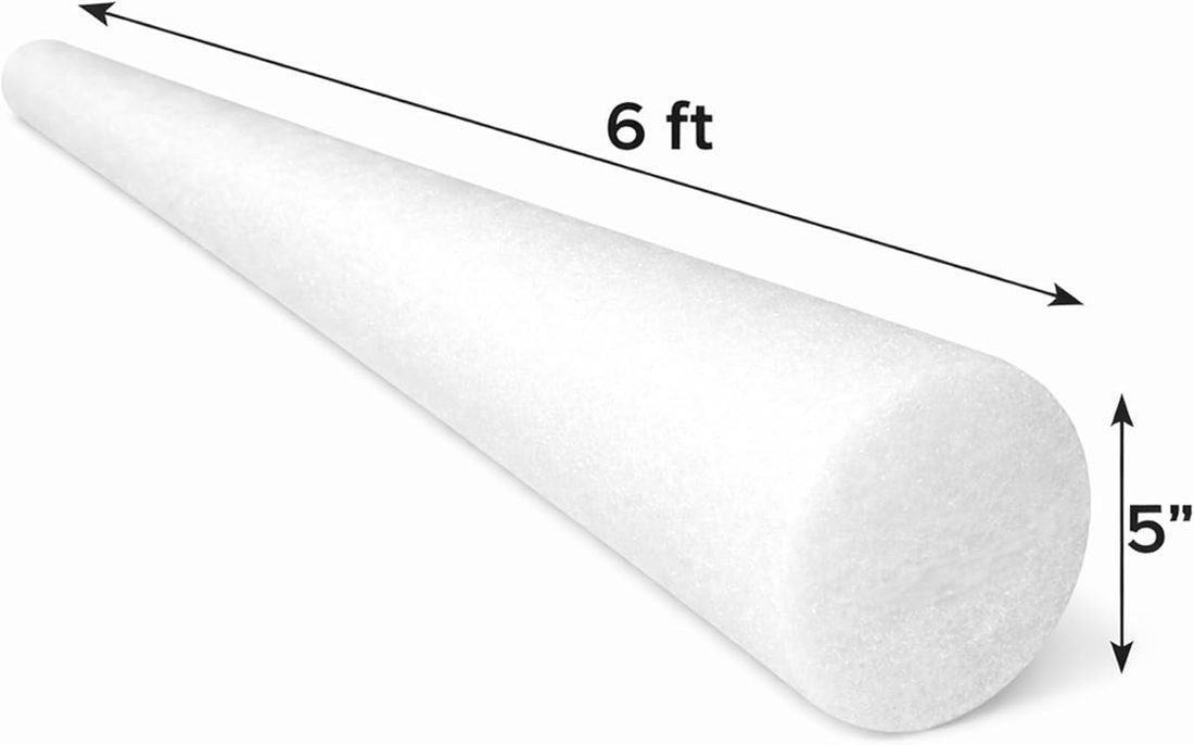 5 Inch Foam Tube Backer Rod for Crafts & DIY - White view 2