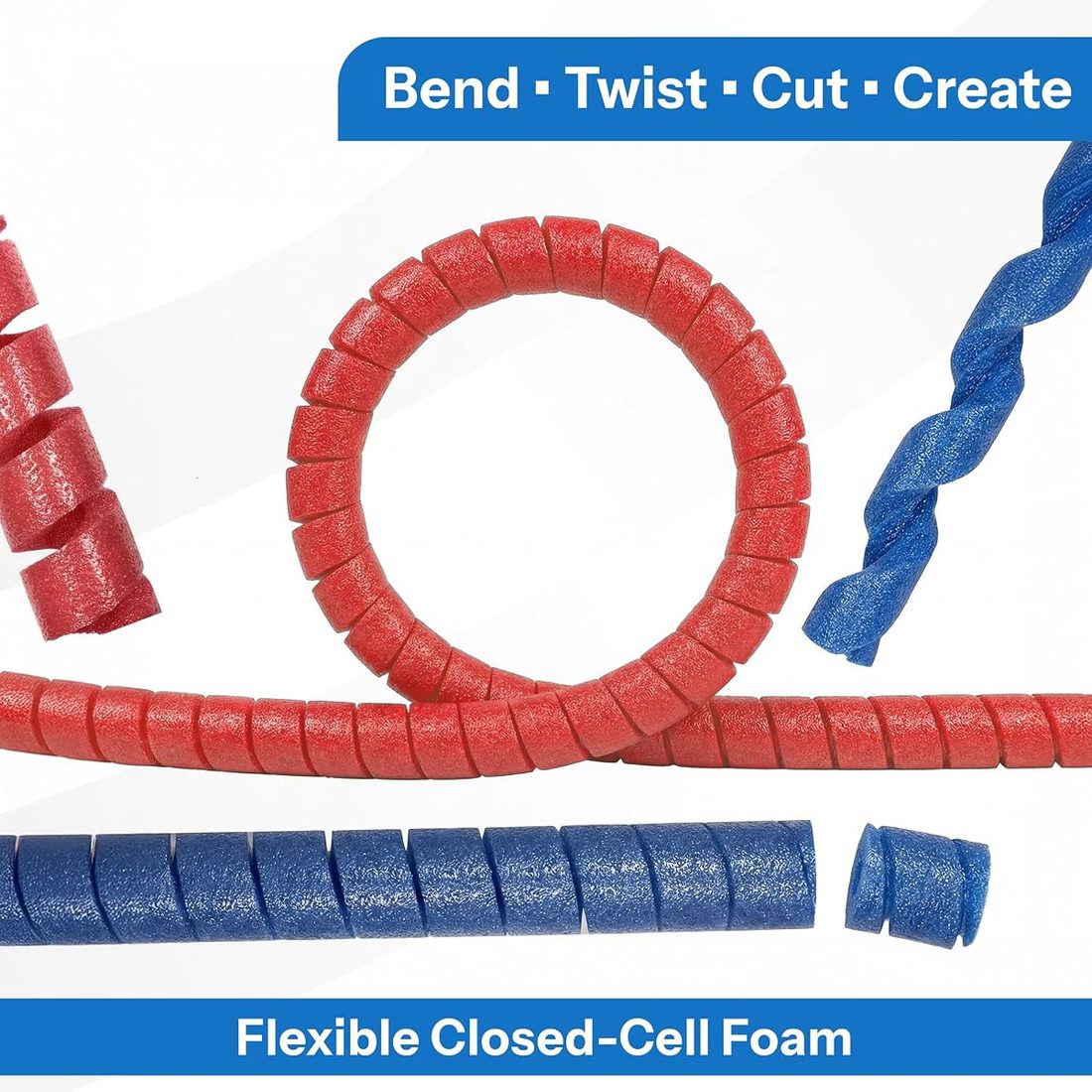 Curlz 4-Pack 48" Spiral Foam Tubes (Green) view 3