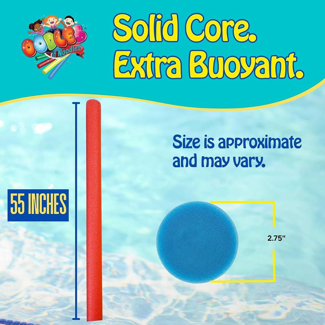 Deluxe Pool Noodles Foam - Pack of 10 - Extra Dense view 5
