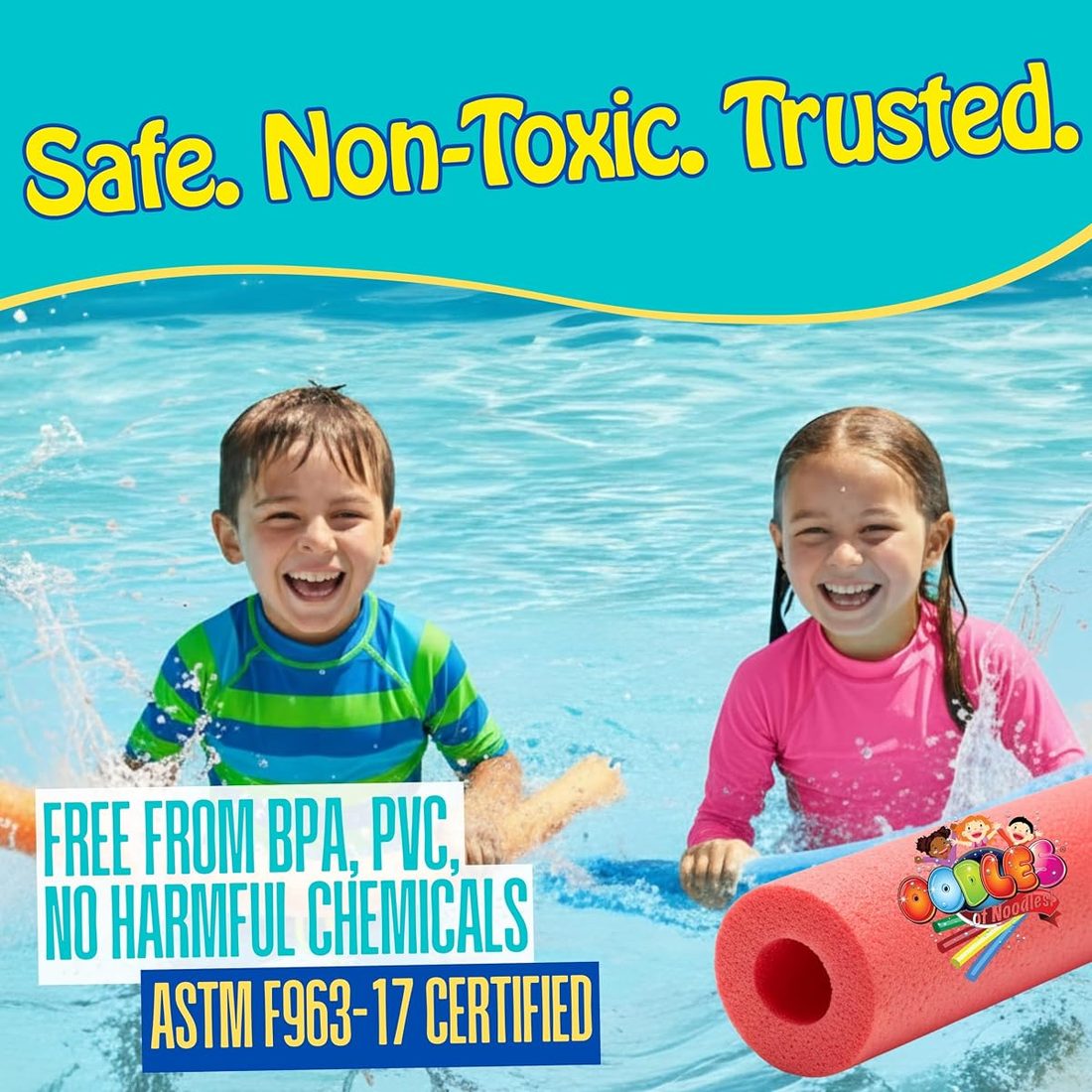 Deluxe Pool Noodles Foam - Pack of 6 - Extra Dense view 5