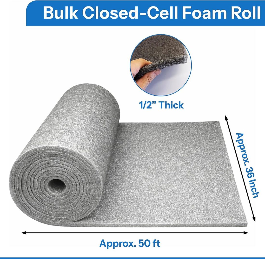 Foam Sheet Roll 50ft x 36in x 1/2in - Durable, Easy to Cut view 5