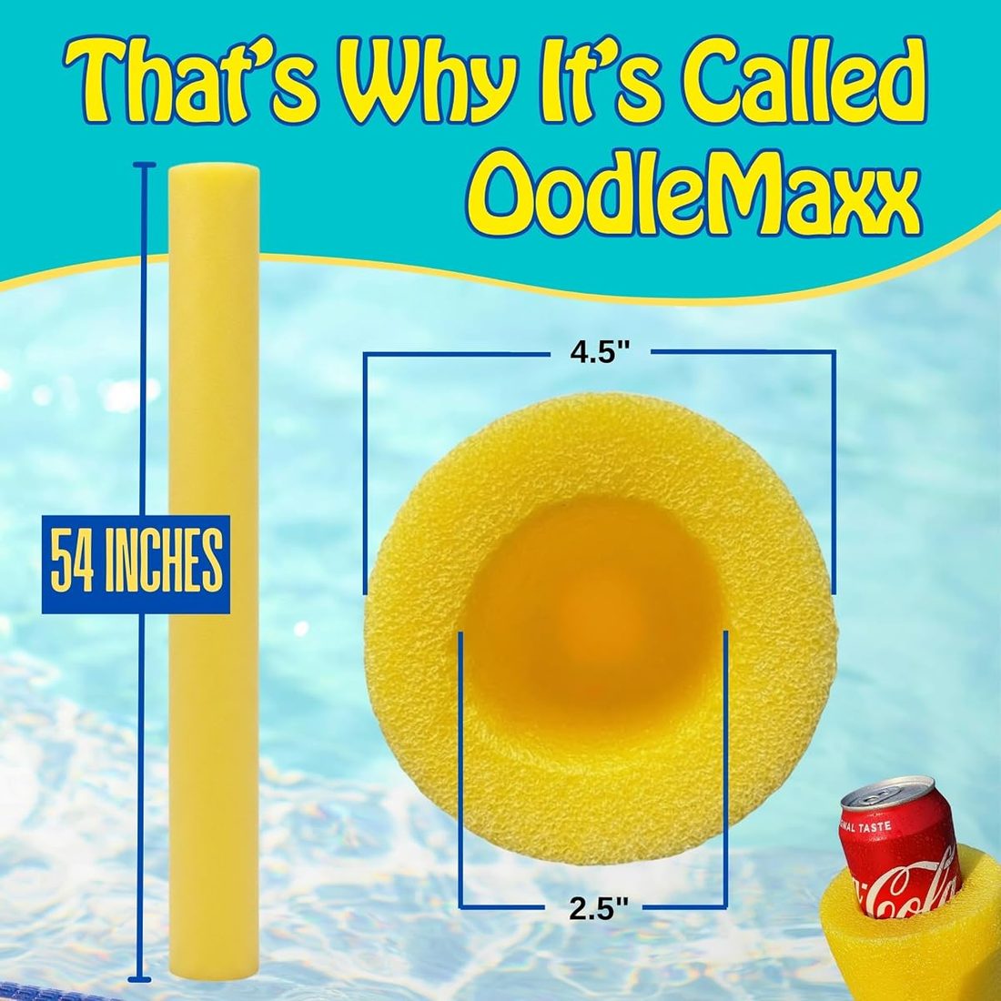 OodleMaxx Giant Pool Noodle Blue (3 pack) view 4