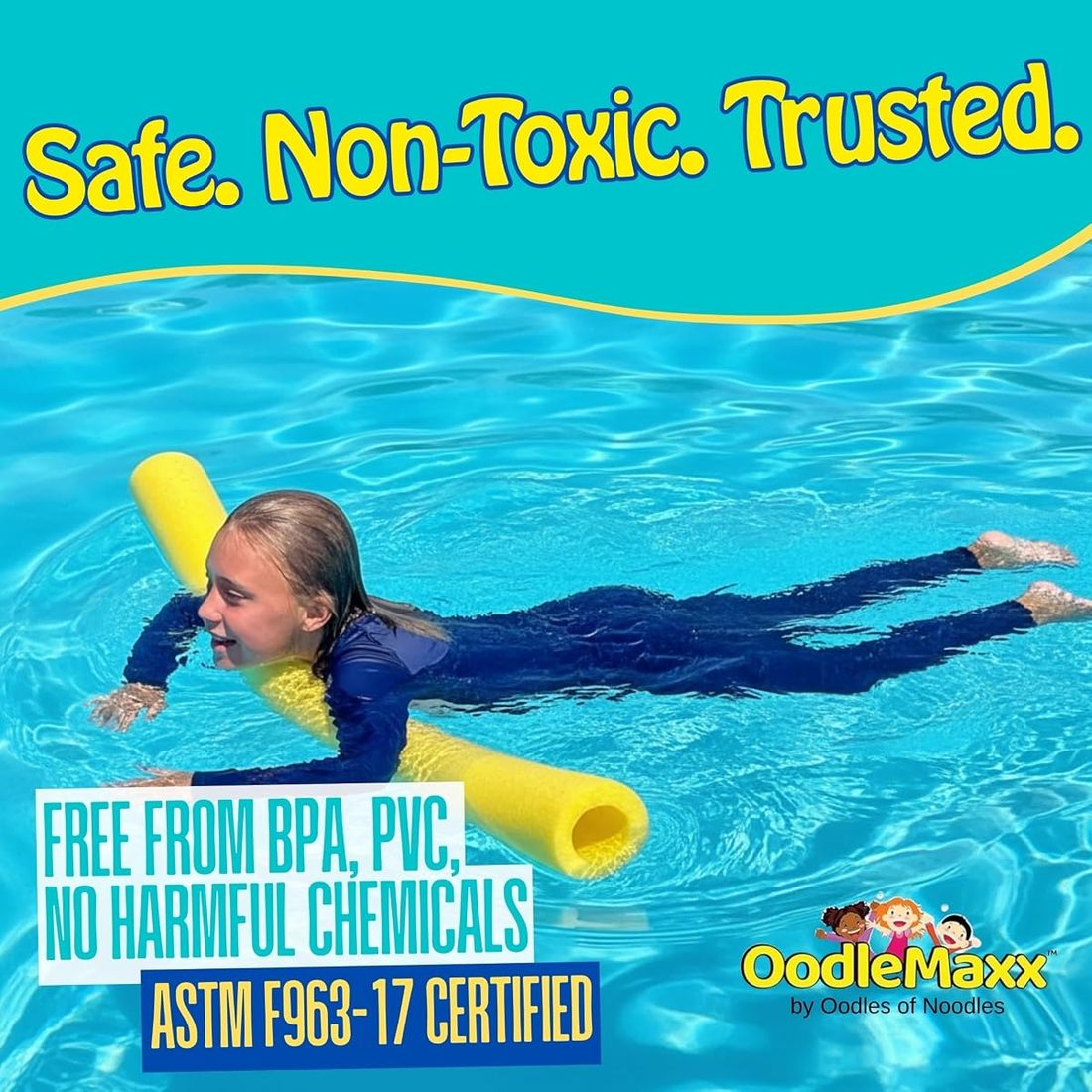 OodleMaxx Giant Pool Noodle Blue (3 pack) view 5