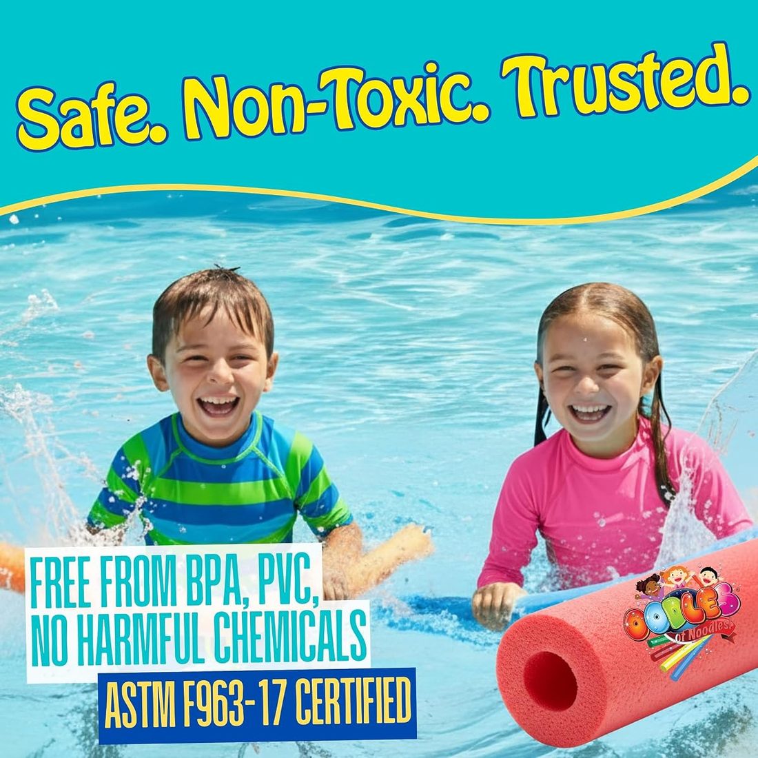 Premium Swimming Pool Noodles Foam Orange, Pack of 25 view 5